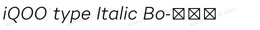 iQOO type Italic Bo字体转换